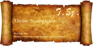 Török Szergiusz névjegykártya